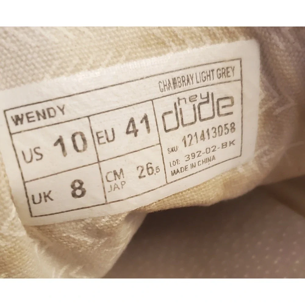 Hey‎ Dude Wendy Slip On Shoes Women's Size 10 Gray